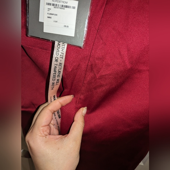 15. NWT HOUSE OF CB FLORA SATIN PLEATED CORSET MIDI DRESS IN SIZE SMALL PLUS CUP - Picture 13 of 14